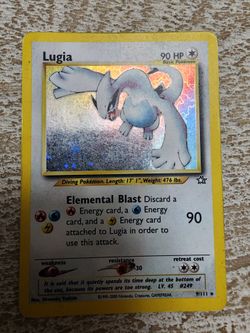 Lugia Holo Rare Pokémon Card 9/111