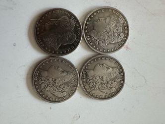 Lot of 4 Morgan Silver DOllars (1880, 1882, 1883, 1885)