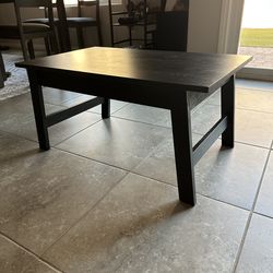 Modern Black Coffee Table – Minimalist Wood Design