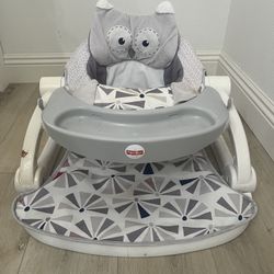 Fisher Price Portable Sit-me-up Floor Seat Grey 