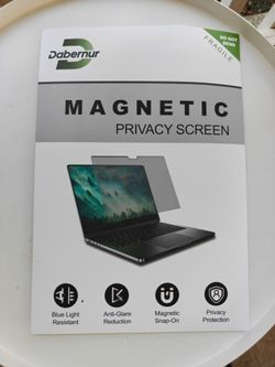 Dabernur Magnetic Privacy Screen 14" for 16:10 Laptop – Removable Anti-Glare Blue Light Filter