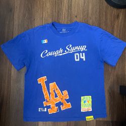 AWFUL LOT OF COUGH SYRUP DODGERS TEE SIZE MEDIUM
