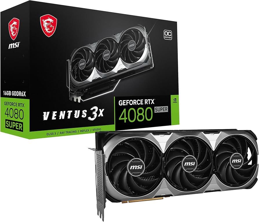 MSI GeForce RTX™ 4080 SUPER 16G VENTUS 3X OC GRAPHICS CARD GPU NEW PC 