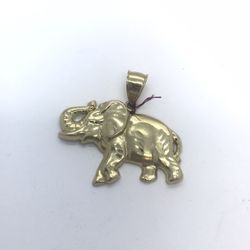 Gold Elephant Pendant New