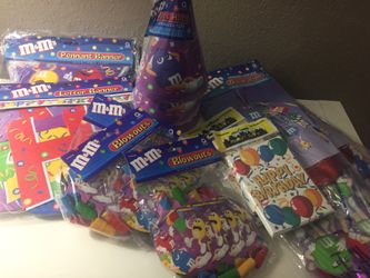 M&M Party supplies set