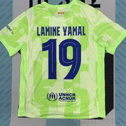 Barcelona green Neymar No. 19 soccer  jersey