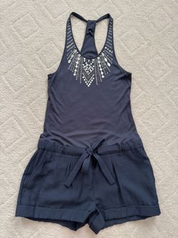 BCBGMAXAZRIA/ Women Halter Romper/ Blue/ S