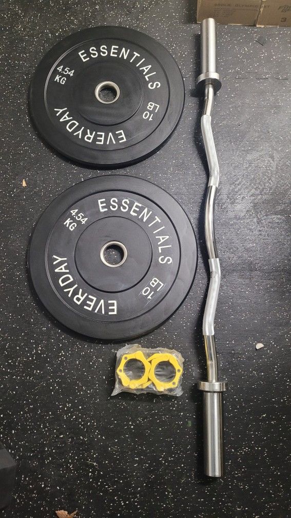 Curl Bar And Weights
