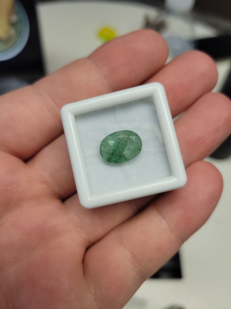 3.35ctw Natural Emerald Oval Cut Loose Gemstone (Brazil) 