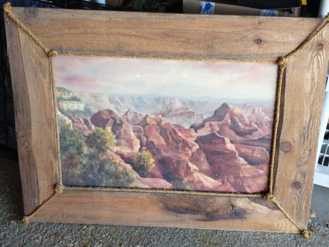 Big Picture Painting Of Grand Canyon 