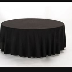 Black Round Tablecloth.         70 Dollars 
