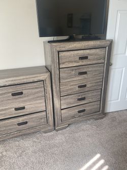 Gray Wash Wood Dresser & Chest