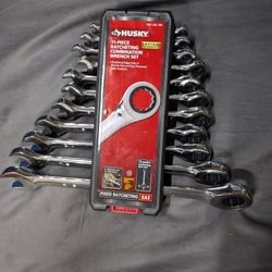 Husky 11-piece Ratcheting Combination Wrench Set 
