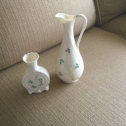 Belleek Irish Porcelain Vases