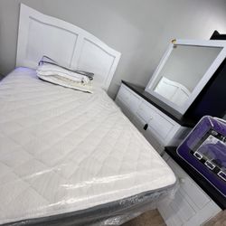 Worn White Bedroom Set Brand New! 