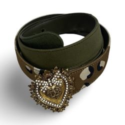 Dolce & Gabbana camouflage-print heart-motif belt