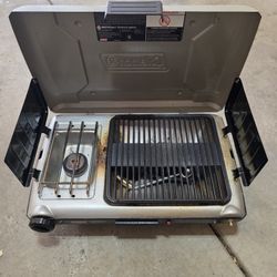 Coleman Camping Grill With Side Burner