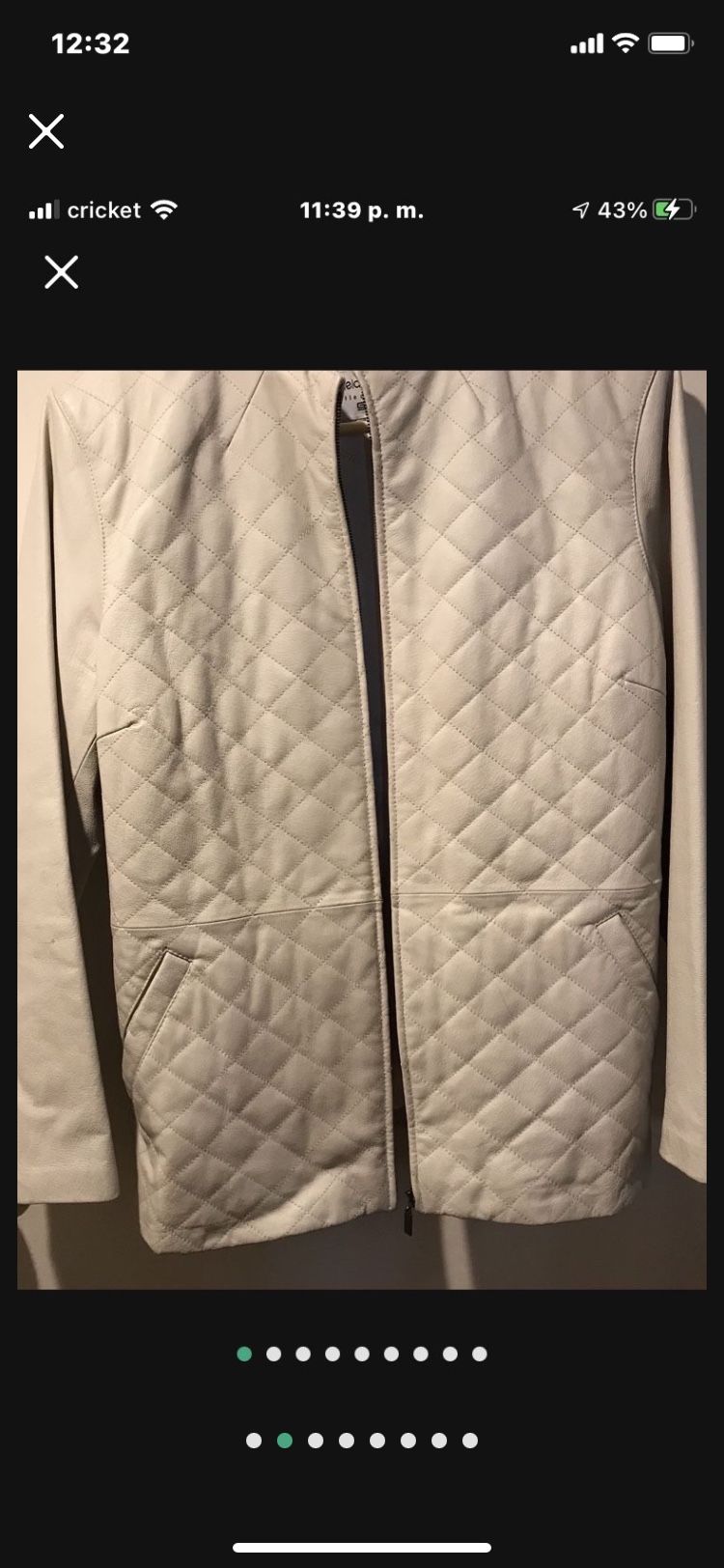 authentic leather jacket for women size L