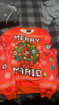 Merry Mario Ugly Christmas Sweater 