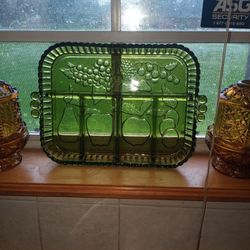 Vintage Glass Charcuterie Tray