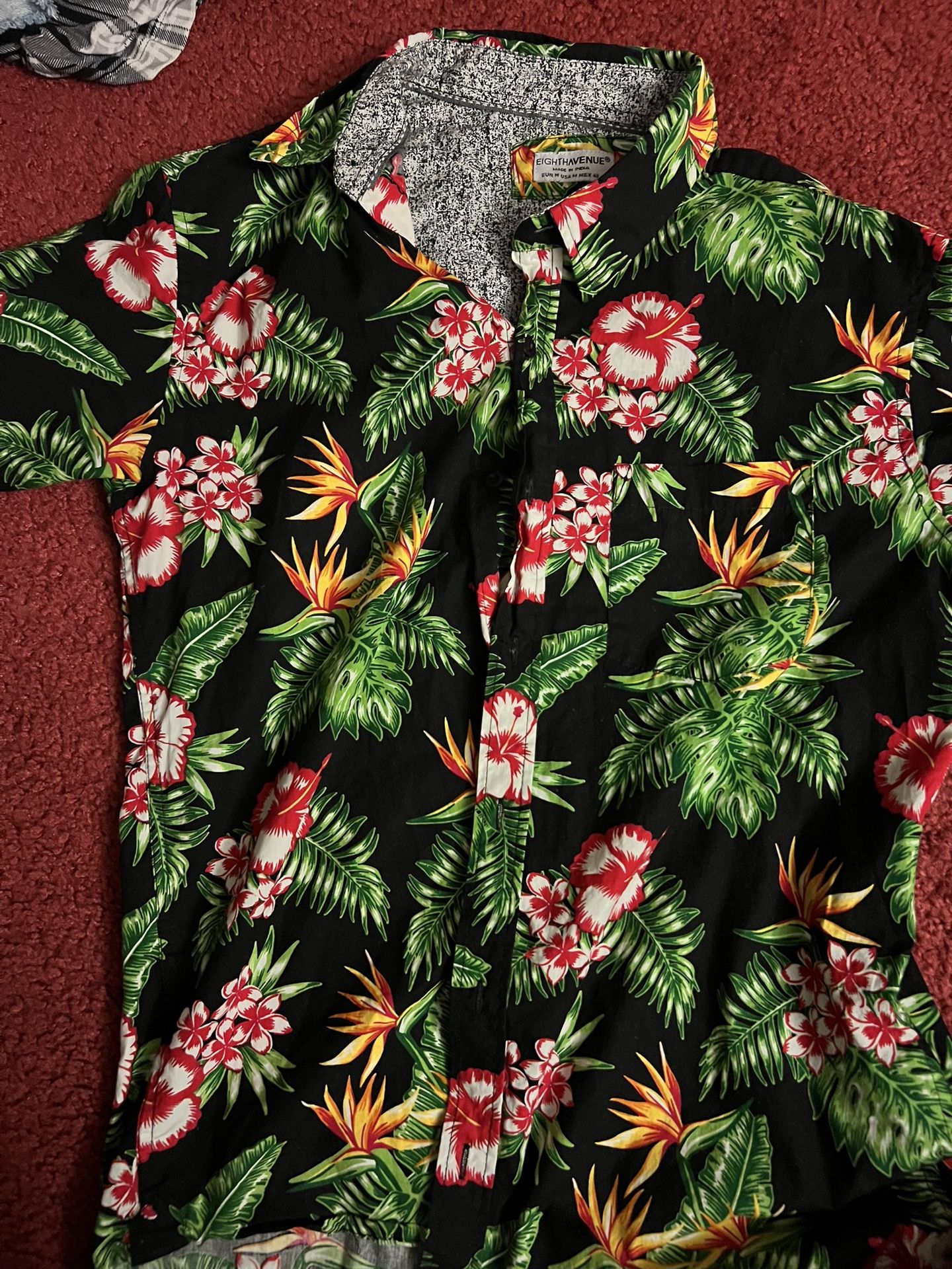 Flower Design Button Up