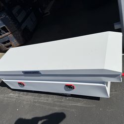 Weather Guard Crossover Tool Box White Steel 72" Standard Size Model 126-3-04