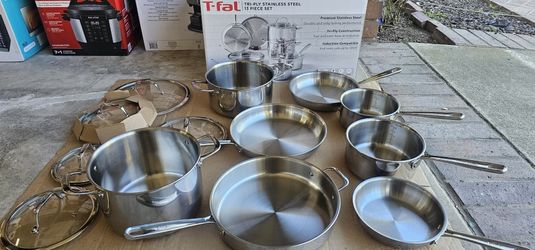T-fal Tri-Ply 13-piece Stainless Steel Cookware Set