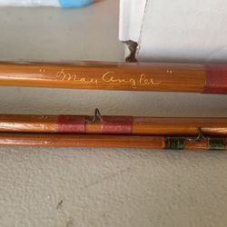 Vintage May Angler Wooden Fly Fishing Rod
