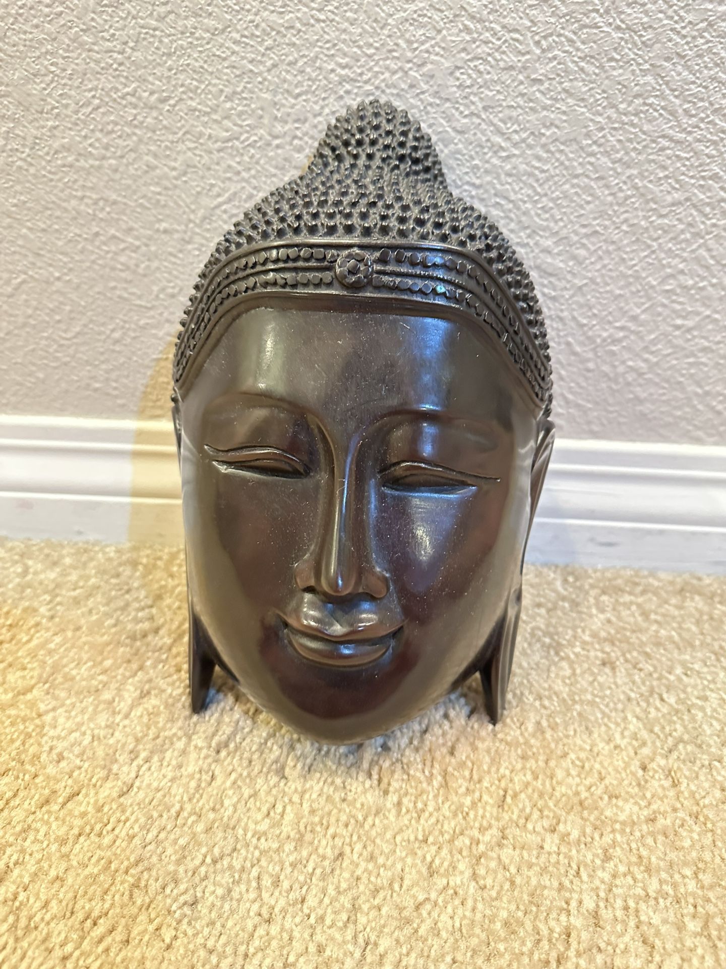 Meditating Buddha Heavy Teak Mask