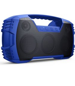 Blue IPX7 Waterproof Bluetooth Speaker, 40W Portable Wireless Speaker, 32H Playtime, Stereo Loud Sound, Deep Bass, Outdoor Speaker with Handle