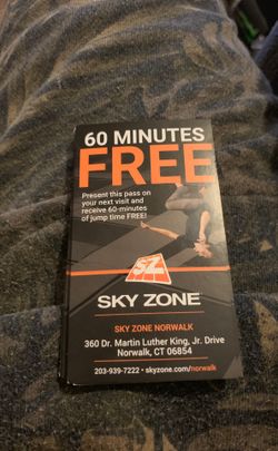 Hour Passes For Skyzone/$5 Each