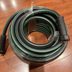 1/5 Hybrid Garden Hose 5/8 IN. x 75 FT, Heavy Duty, Lightweight, Flexible with Rotatable Grip Handle and Solid Brass Fittings