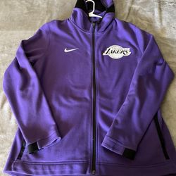 Nike LA Lakers Zip Up Warm Up Hoodie Size L