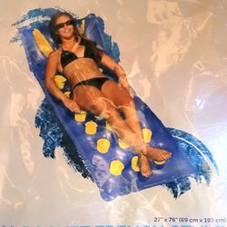 NEW POOL FLOAT 18 POCKET FRENCH STYLE AIR MATTRESS 