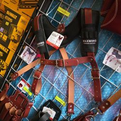 Holiday Sale WaxWing Leather Padded Suspenders, New, Financing Available 