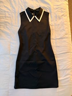 NWT Alice + Olivia Wynell Tipped Collar Mini Dress 🖤