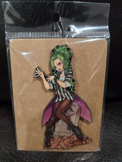 NEW Bishoujo Horror Beetlejuice Anime Girl Enamel Figure Pin 3.54"
