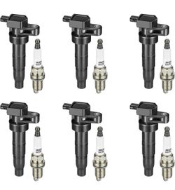 6 Ignition Coils Pack UF546 Iridium Spark Plug 2007-2009 Sorento 3.8L V6 Hyundai
