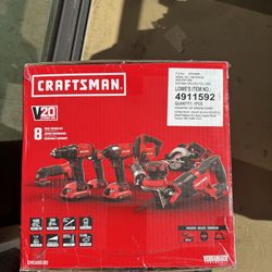 Craftsman V20 8-Tool 20-volt Max Power Tool Combo Kit With Soft Case Included 2-Batteries & Charger