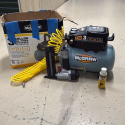 3 Gallon Air Compressor And Finish Air Gun
