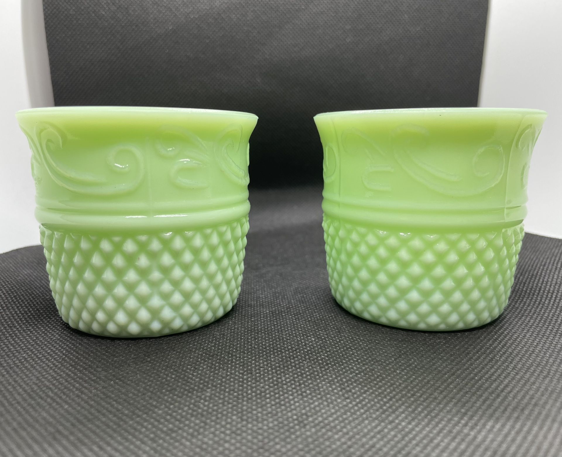 Pretty Mosser Jadeite Glass Votive Holders 