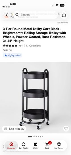 Round utility cart