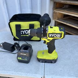 RYOBI ONE+ HP 18V Brushless Cordless 1/2 in. Hammer Drill with ONE+ 18V 2.0 Ah Lithium Used $120