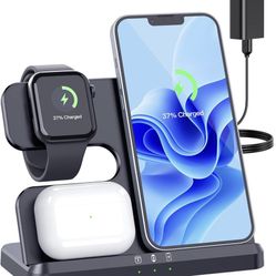 3 IN1 Wireless Charging Station Apple,20W Fast Wireless Charger Stand, iPhone Wireless Charger Station Dock for iPhone14-11/Pro/Max/Mini/X/XR/8/Plus,A
