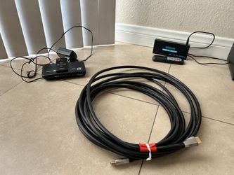 HDMI High Speed (15 Feet Cable) And 2 Switches With Remotes