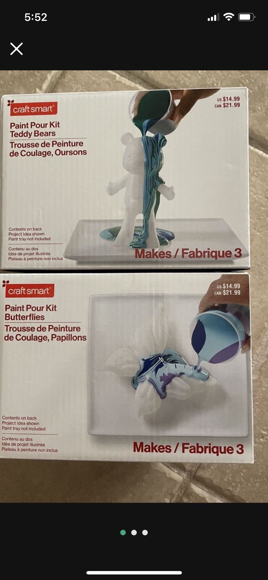 2 Sets Of Pour Paint Kits