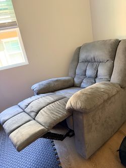Gray Microfiber Recliner Chair