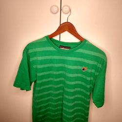 The Hundreds Green Subtle Stripped Embroidered Tee