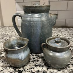 Pitcher, 6 Cups, Sugar Bowl And Cream Pitcher
