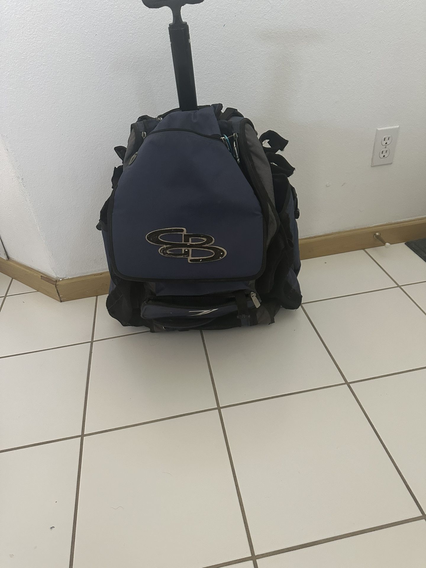 Catcher Bag With Wheels-Boombah